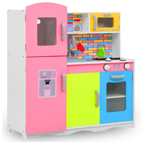 Bucătărie de jucărie pentru copii, multicolor, 80x30x85 cm, MDF Lando