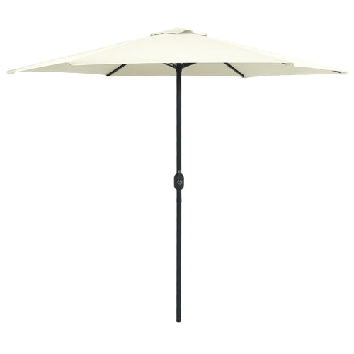 Umbrelă de soare cu stâlp aluminiu, alb nisipiu, 270 x 246 cm Lando