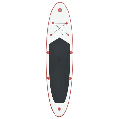 Set placă stand up paddle SUP surf gonflabilă, roșu și alb