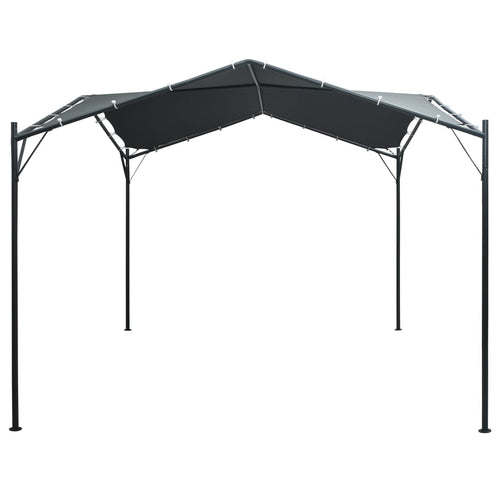 Pavilion cort foișor copertină, antracit, 3 x 3 m, oțel Lando