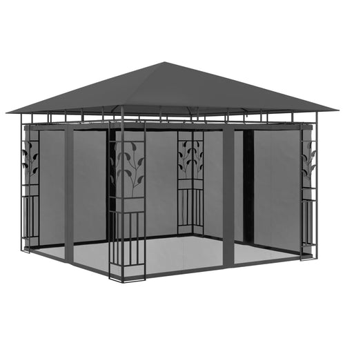 Pavilion cu plasă anti-țânțari, antracit, 3x3x2,73 m, 180 g/m² Lando