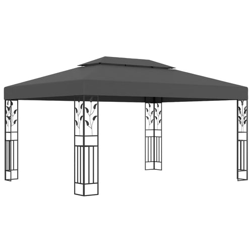 Pavilion cu acoperiș dublu, antracit, 3 x 4 m Lando