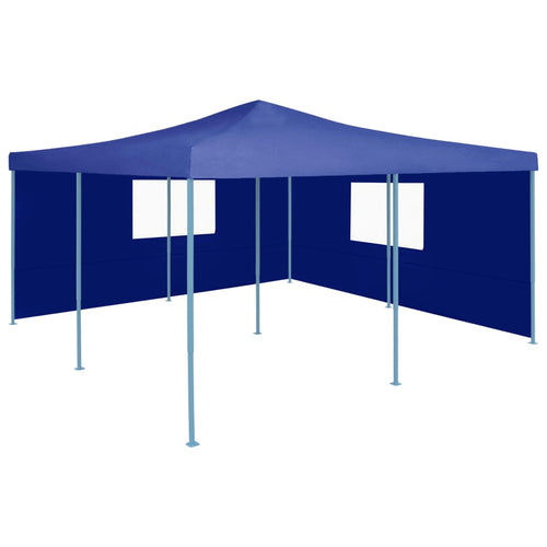 Pavilion pliabil cu 2 pereți laterali, albastru, 5 x 5 m Lando
