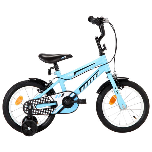 Bicicletă pentru copii, negru și albastru, 14 inci Lando
