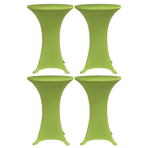 Husă elastică pentru masă, 4 buc., verde, 80 cm