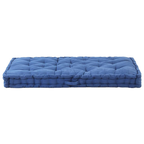 Pernă podea canapea din paleți, bleu, 120 x 80 x 10 cm, bumbac Lando