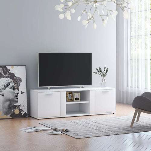Comodă TV, alb, 120 x 34 x 37 cm, PAL Lando