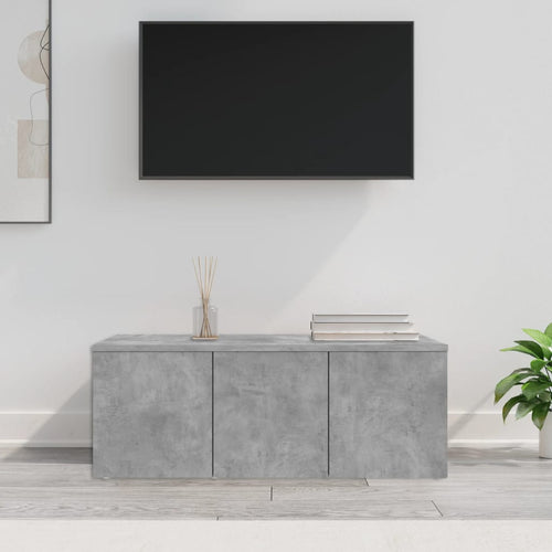 Comodă TV, gri beton, 80 x 34 x 30 cm, PAL Lando