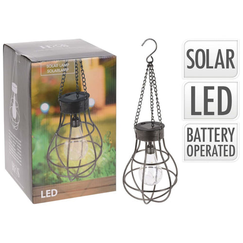 ProGarden Lampă cu bec solar, cu 10 LED-uri, metal Lando
