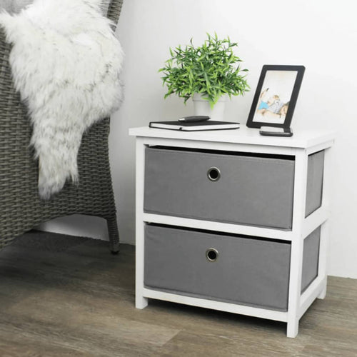 441895 H&S Collection Storage Cabinet with 2 Drawers MDF Lando