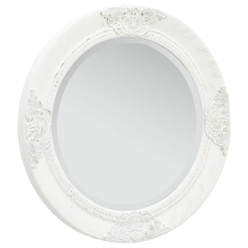 Oglindă de perete în stil baroc, alb, 50 cm Lando