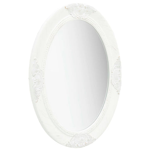 Oglindă de perete în stil baroc, alb, 50 x 70 cm Lando