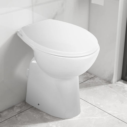 Vas WC fără ramă, închidere silențioasă, + 7 cm, alb, ceramică Lando