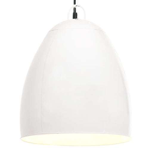 Lampă suspendată industrială, 25 W, alb, 42 cm, E27, rotund Lando
