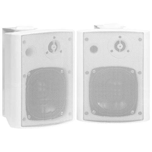 Boxe stereo de perete, 2 buc., alb, 100 W, interior/exterior Lando