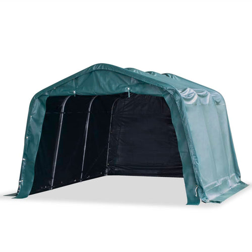 Cort de animale detașabil verde închis 3,3x4,8m PVC 550g/m² Lando