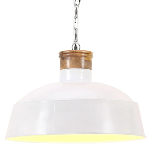 Lampă suspendată industrială, alb, 42 cm, E27 Lando