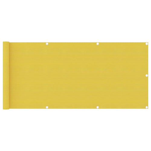 Paravan pentru balcon, galben, 75 x 400 cm, HDPE