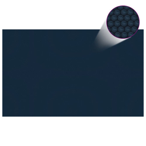 Folie solară plutitoare de piscină negru/albastru 260x160 cm PE Lando