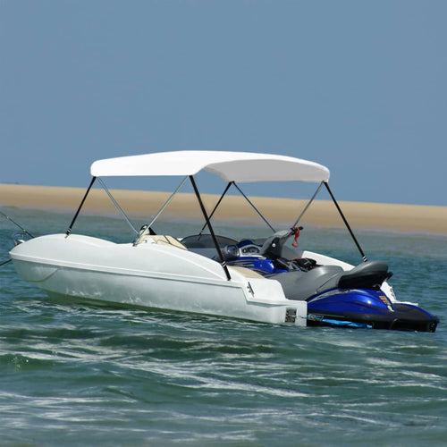 Parasolar barcă Bimini cu 2 arcuri, alb, 180 x 150 x 110 cm Lando