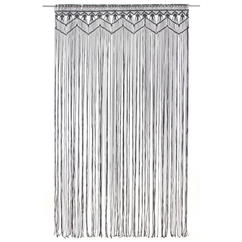 Perdea macrame, antracit, 140 x 240 cm, bumbac Lando