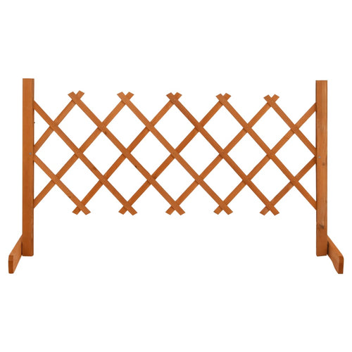Gard cu zăbrele de grădină, portocaliu, 120x60 cm, lemn de brad Lando