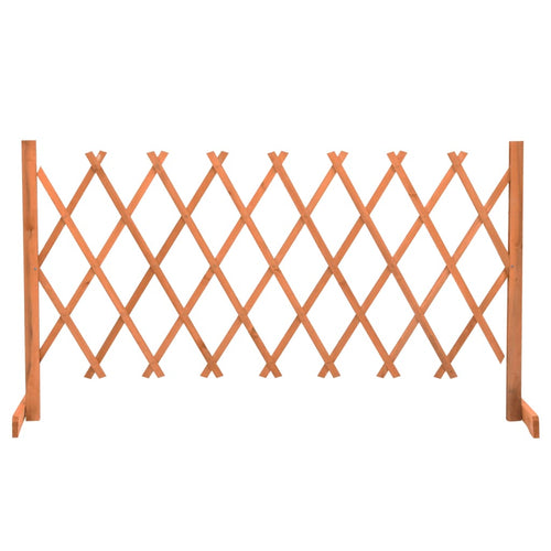 Gard cu zăbrele de grădină, portocaliu, 150x80 cm, lemn de brad Lando