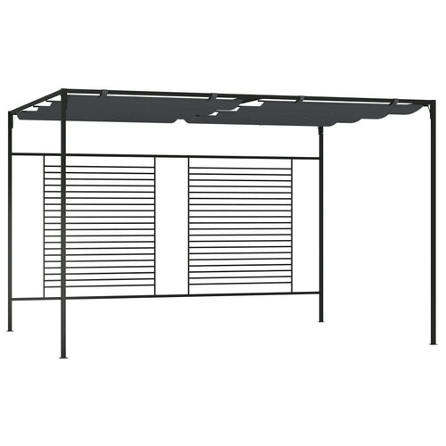 Pavilion cu acoperiș retractabil, antracit, 4x3x2,3 m, 180 g/m² Lando