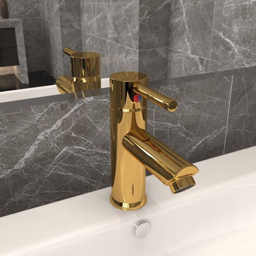 Robinet chiuvetă de baie, auriu, 130x176 mm Lando