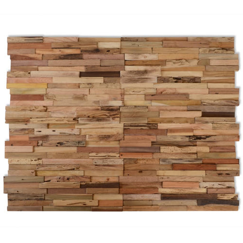 Panouri de placare pereți, 10 buc., 1,03 m², lemn tec reciclat
