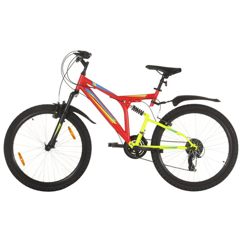 Bicicletă montană cu 21 viteze, roată 26 inci, roșu, 49 cm Lando