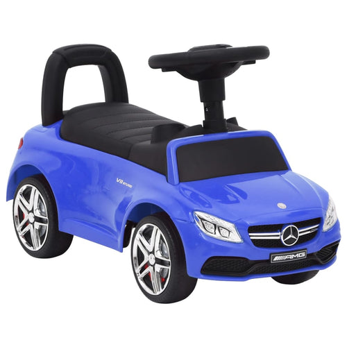Mașinuță pentru primii pași Mercedes-Benz C63, albastru Lando