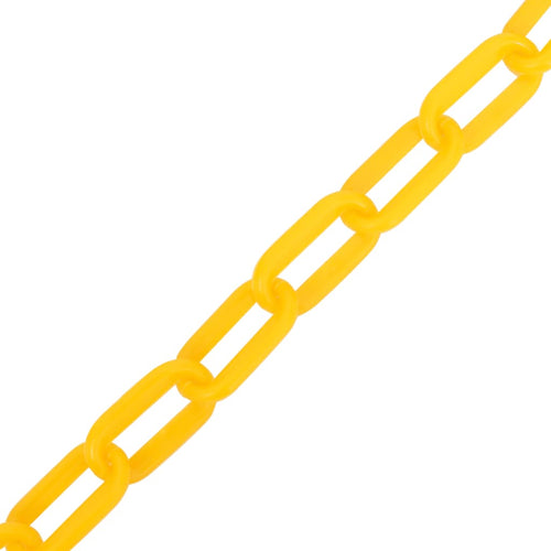 Lanț de avertizare, galben, 100 m, Ø6 mm, plastic Lando