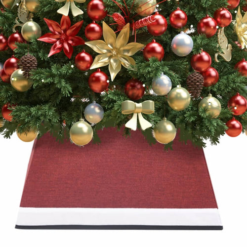 Fustă brad de Crăciun, roșu și alb, 48x48x25 cm Lando