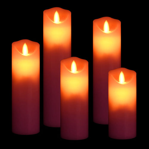 Set lumânări electrice cu LED și telecomandă, 5 buc., alb cald Lando