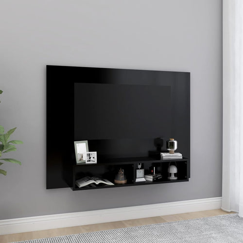 Comodă TV de perete, negru, 120x23,5x90 cm, PAL Lando