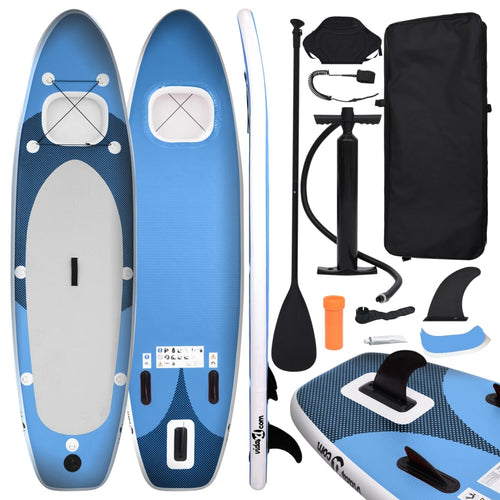 Set placă paddleboarding gonflabilă, albastru, 300x76x10 cm Lando
