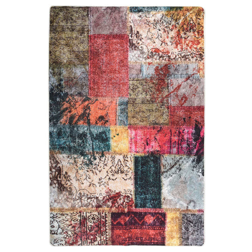 Covor lavabil, mozaic multicolor, 80x150 cm, antiderapant Lando