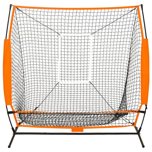 Plasă de antrenament sport baseball, negru, 174x76x158,5 cm Lando