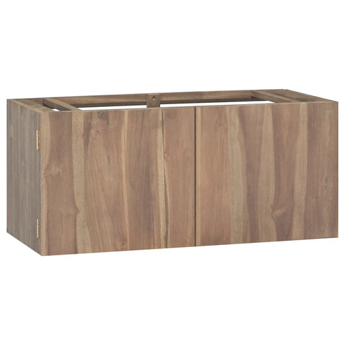 Dulap pentru baie de perete, 90x39x40 cm, lemn masiv de tec