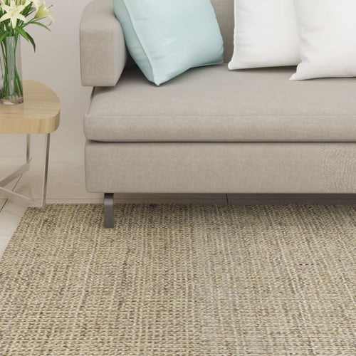 Covor, gri taupe, 66x350 cm, sisal natural Lando