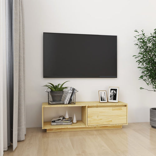 Comodă TV, 110x30x33,5 cm, lemn masiv de pin Lando