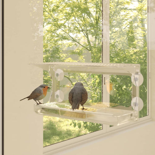 Hrănitoare păsări pentru fereastră 2 buc. 30x12x15 cm acril Lando