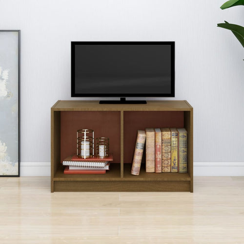 Comodă TV, maro miere, 70x33x42 cm, lemn masiv de pin Lando