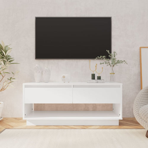 Comodă TV, alb, 102x41x44 cm, PAL Lando