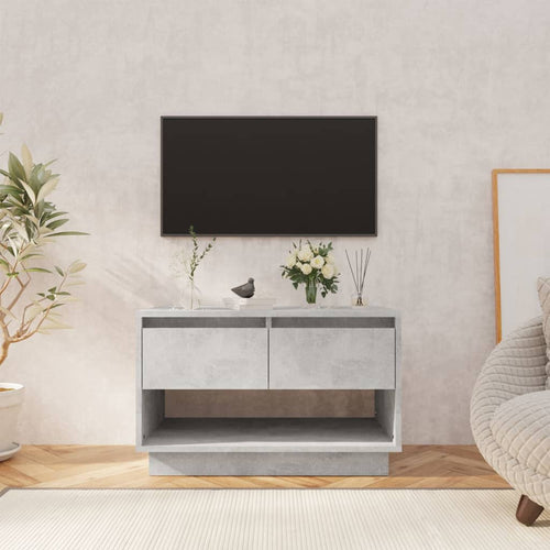 Comodă TV, gri beton, 70x41x44 cm, PAL Lando