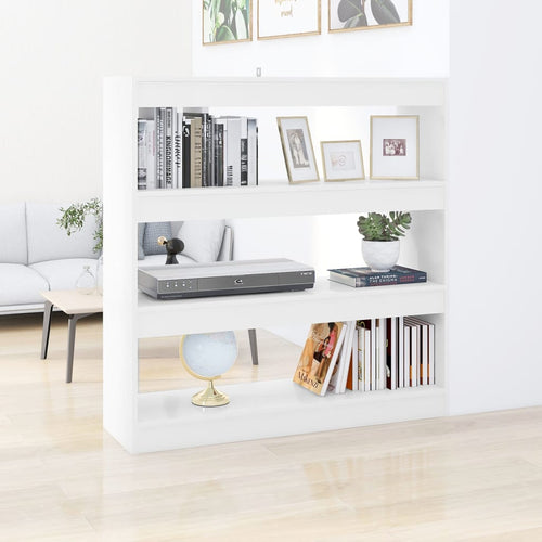 Bibliotecă/Separator cameră, alb, 100x30x103 cm Lando