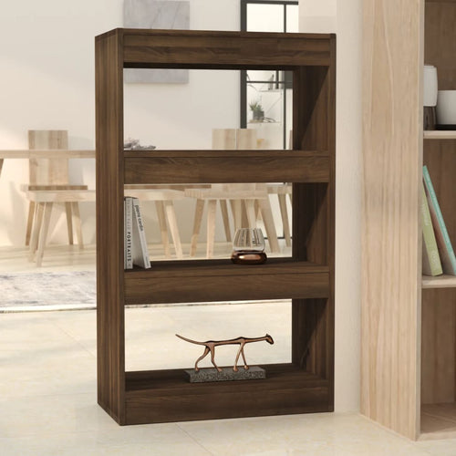 813604 Book Cabinet/Room Divider Brown Oak 60x30x103 cm Chipboard Lando