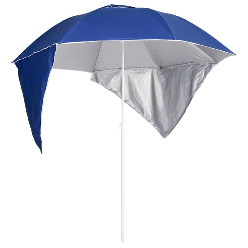 Umbrelă de plajă cu pereți laterali Albastru 215 cm Lando