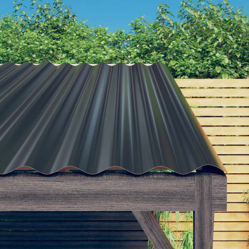 Panouri de acoperiș 36 buc. oțel vopsit antracit 60x36 cm Lando